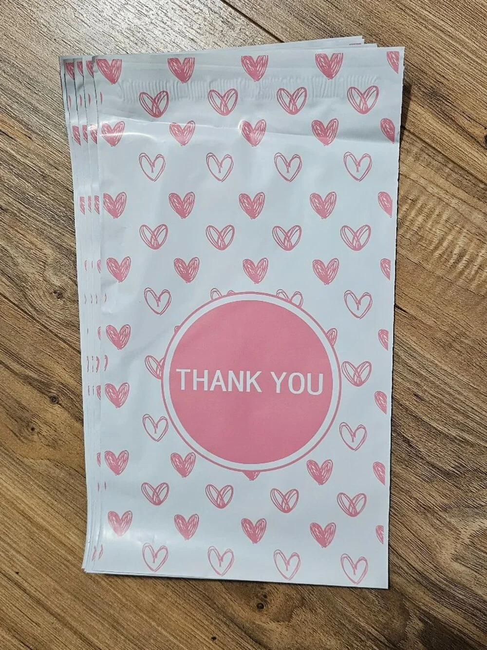Pink & Gold Heart Shipping Bundle Poly Mailers Stickers Bags